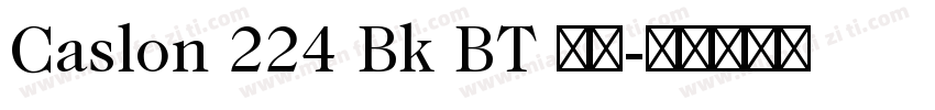 Caslon 224 Bk BT 常规字体转换